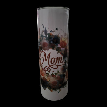 Mother's Day Floral Stainless Steel Tumbler 20oz | Skinny Insulated Cup l Travel Mug | Gift for Her | Hot & Cold Drink Cup, Mother's day