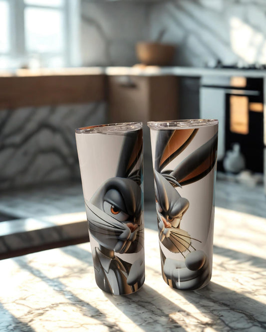 Personalized  Bunny Boss 20oz Tumbler – Stainless Steel, Vacuum Insulated