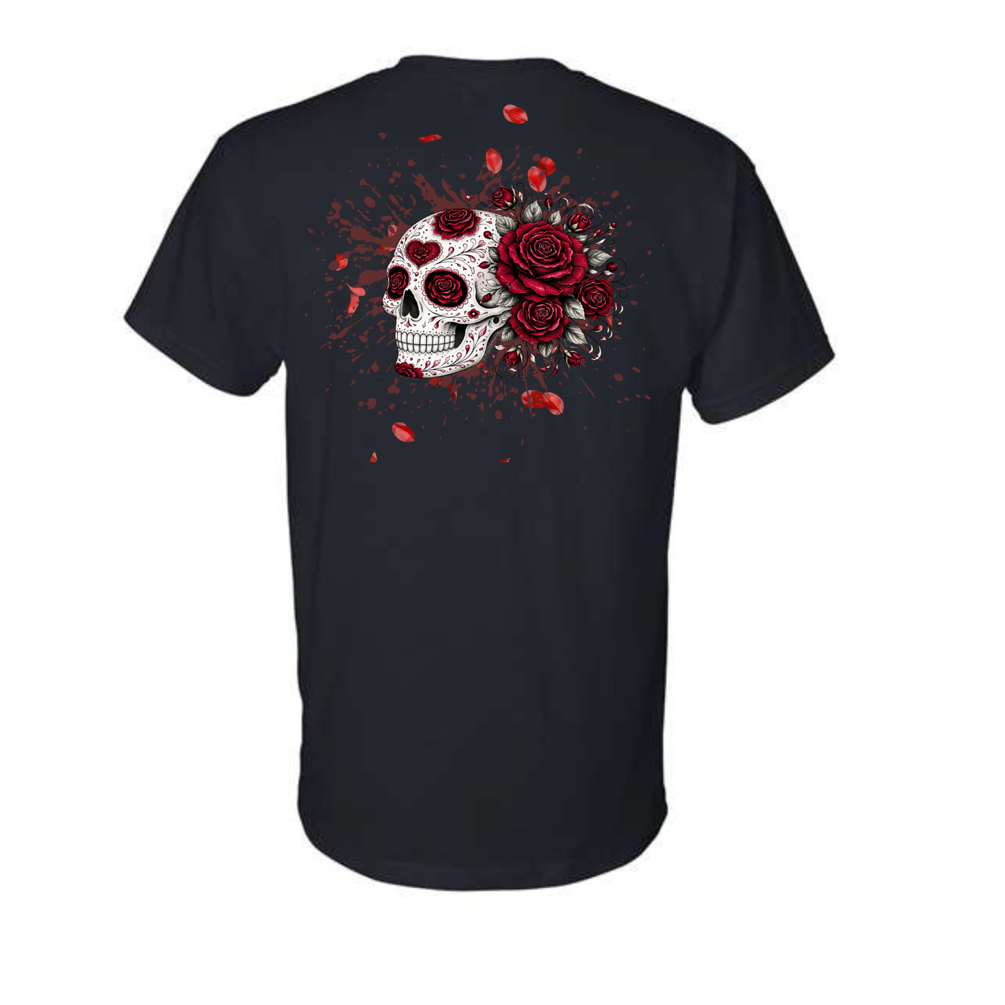 Floral Skull Unisex Tee – Bold, Minimal & Edgy Style