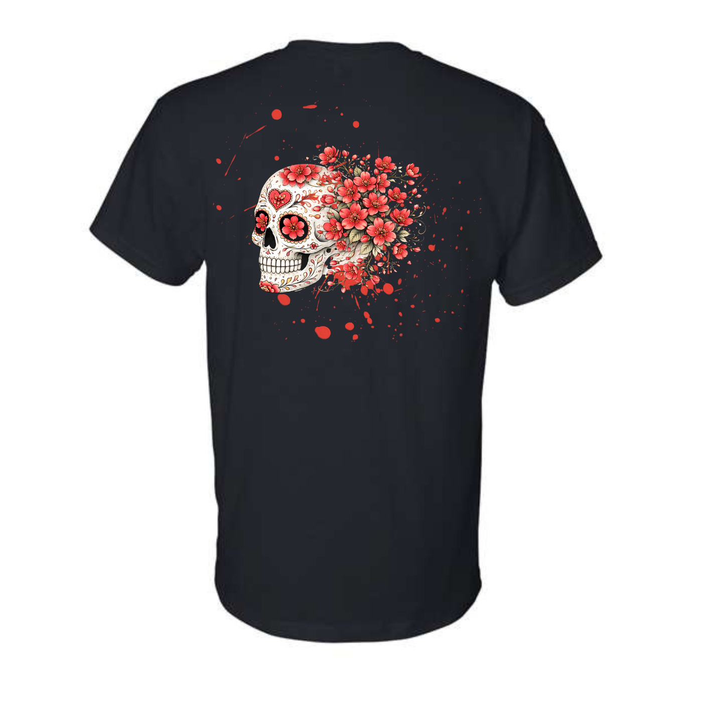 Floral Skull Unisex Tee – Bold, Minimal & Edgy Style