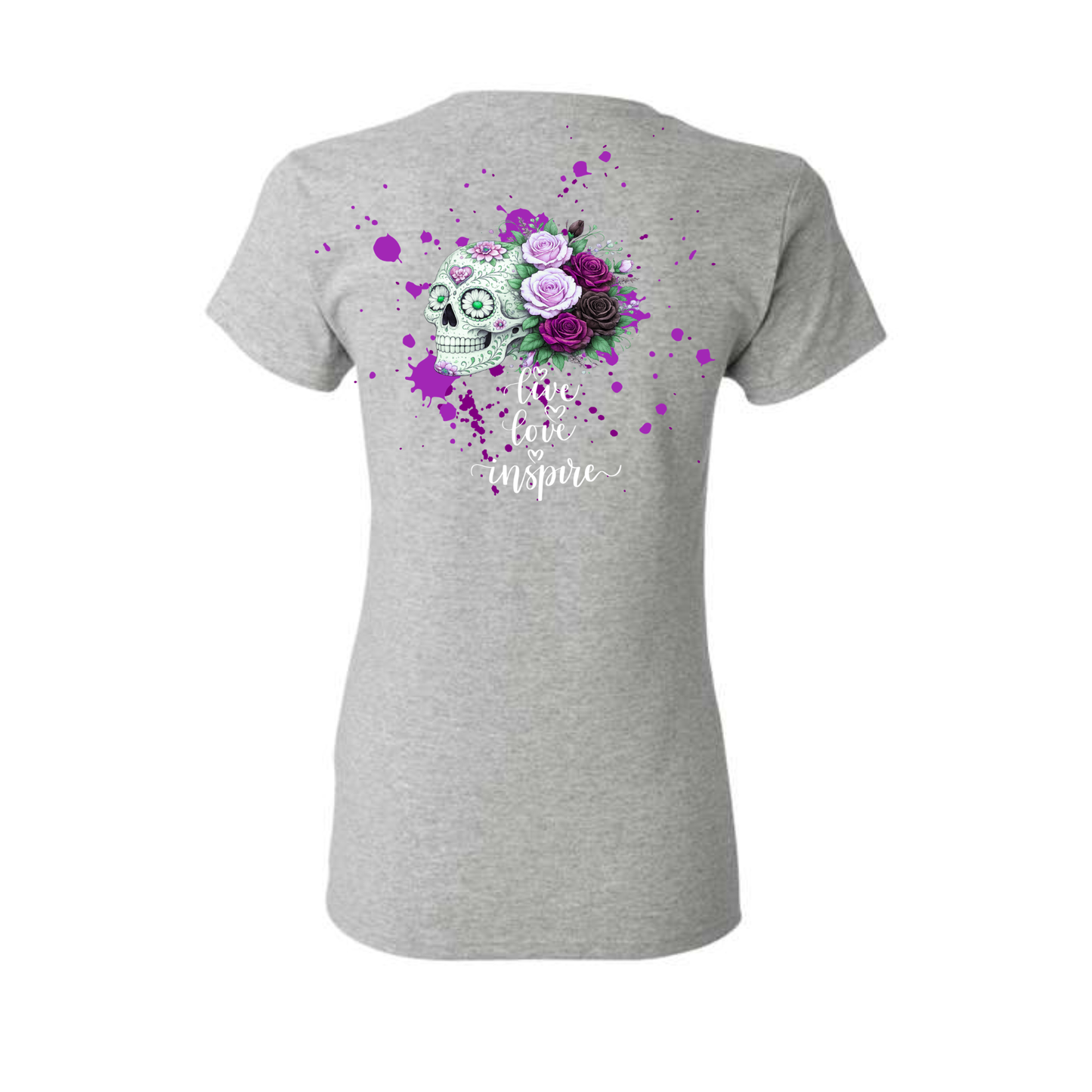Floral Skull Tee Roses