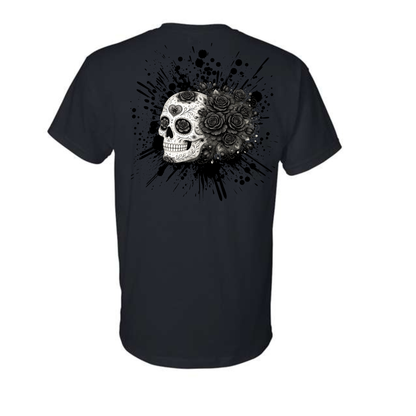 Floral Skull Unisex Tee – Bold, Minimal & Edgy Style