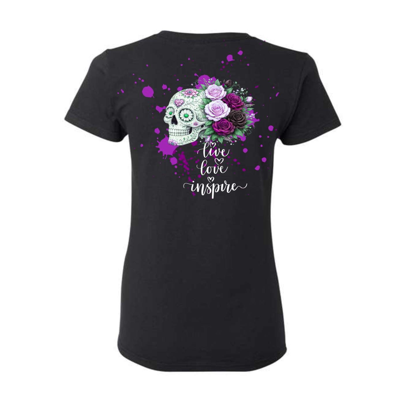 Floral Skull Tee Roses