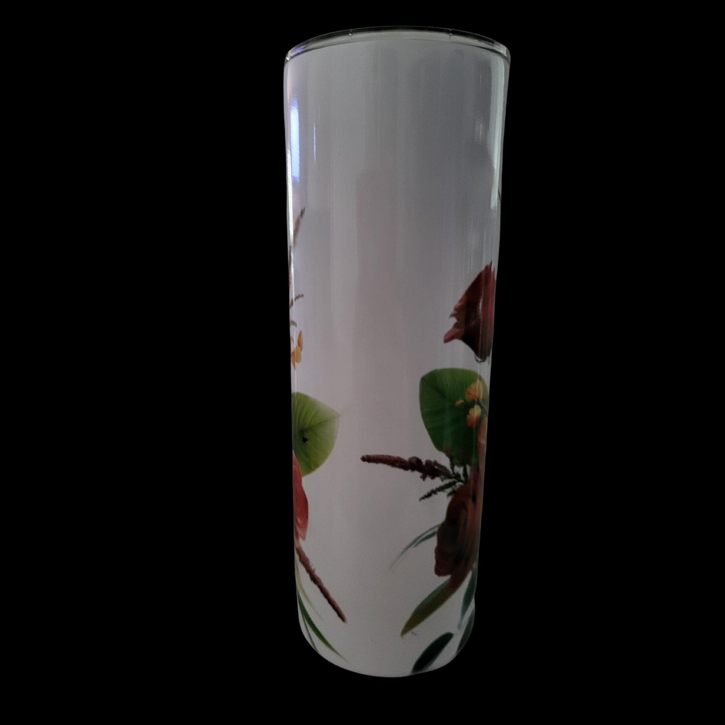 Floral Stainless Steel Tumbler: Botanical Insulated Travel Mug (20oz)