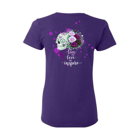Floral Skull Tee Roses