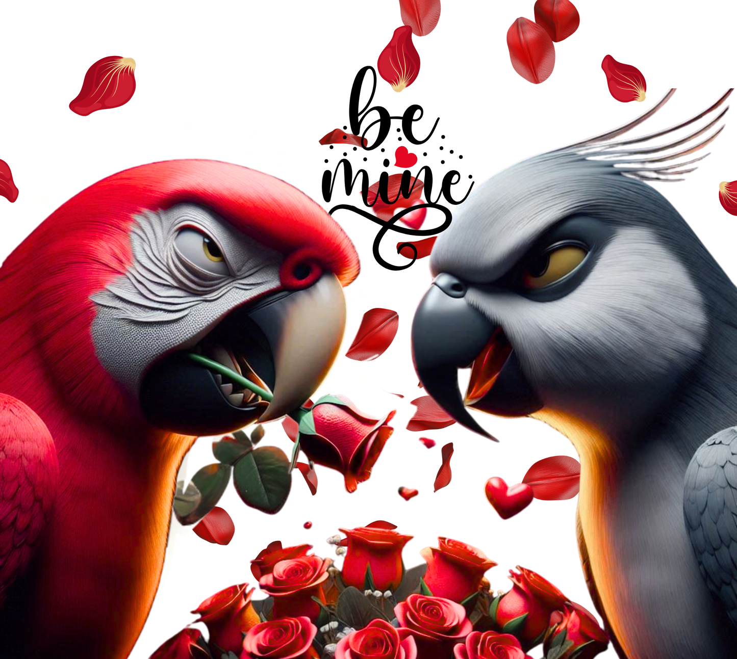 Floral Rose Design | Gift for Her | 20 oz Tumbler with Handle |