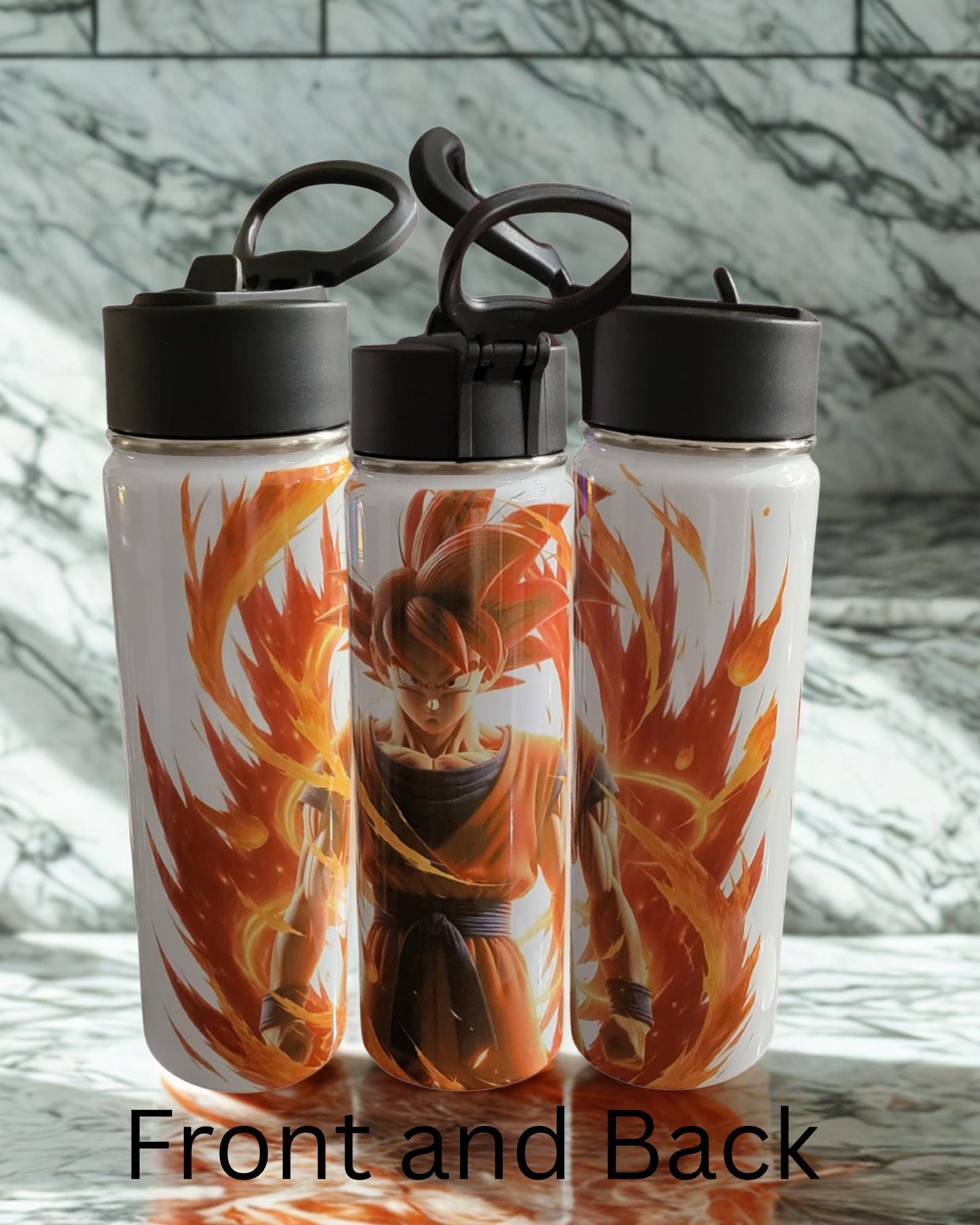 22oz Custom Anime Insulated Water Bottle – only available on 22 oz.