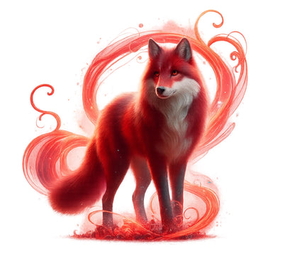 Red Wolf Insulated Water Bottle: 24oz Stainless Steel with Straw Lid