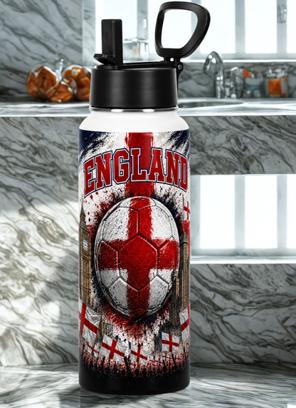 Soccer 2026 Stainless Steel Water Bottle – Patriotic Sports Bottle