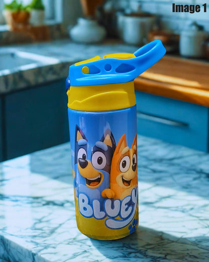 Cartoon Sippy Cup Personalized Kids Water Bottle with Flip Lid – 12 oz Leakproof Bottle