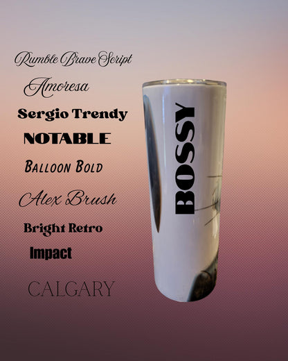Personalized  Bunny Boss 20oz Tumbler – Stainless Steel, Vacuum Insulated