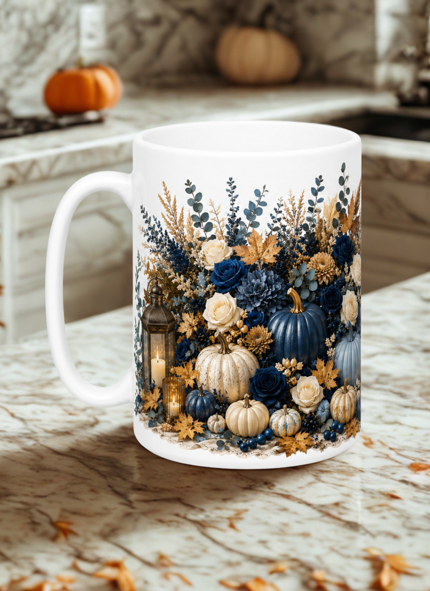 Fall Pumpkin – Autumn Harvest Coffee Cup | Cozy Thanksgiving Mug | Ceramic Mug/ 15 OZ