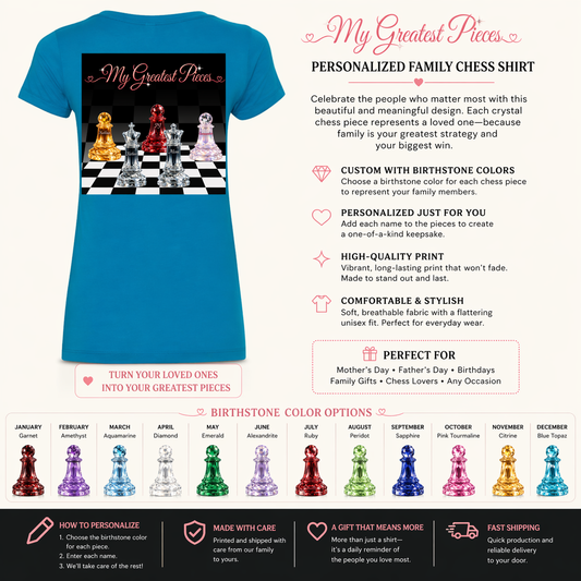 My Greatest Pieces – Personalized Family Chess Shirt