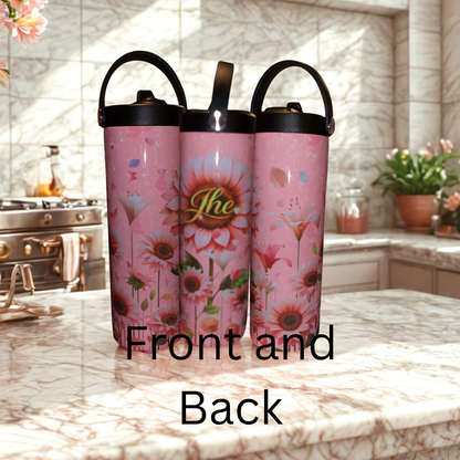 Personalized Floral Tumbler – Perfect for Mom 💖/For her