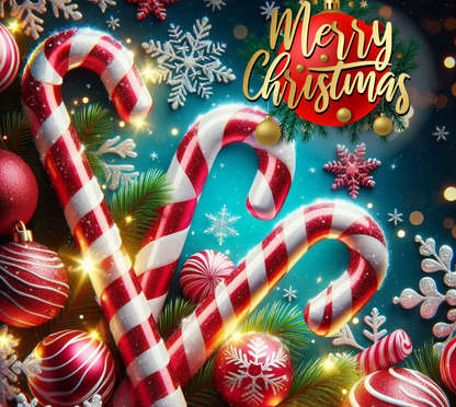 Candy Cane Christmas Water Bottle – Festive Holiday Edition