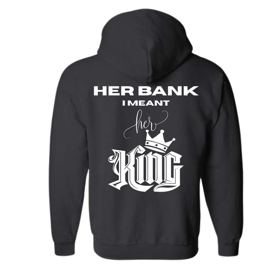 Her King Couple Hoodie| ZIP UP