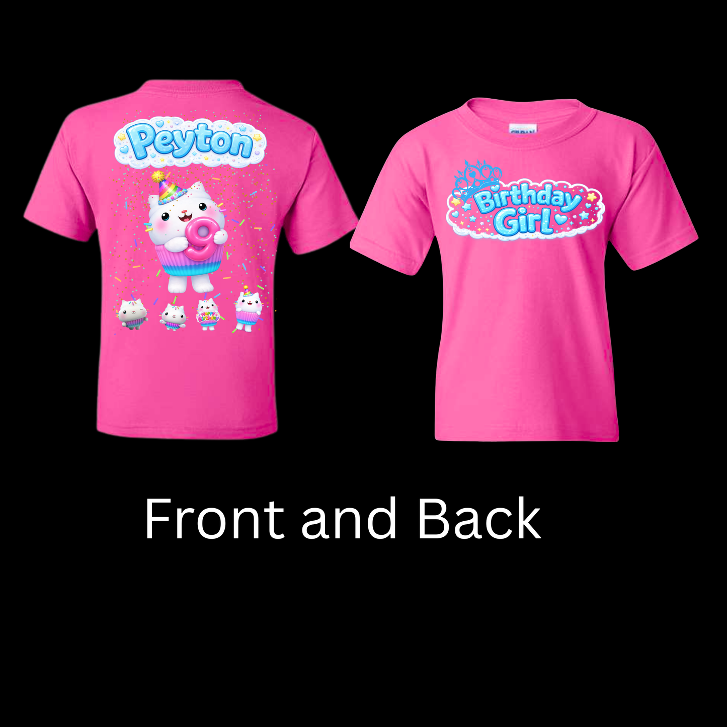 Custom Birthday Shirt for Girls – Name + Birthday Girl Design