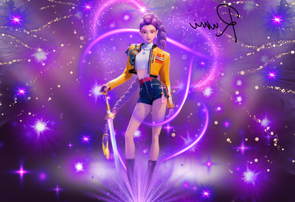 Custom Photo Night Light | Personalized Sublimation Plug-In Light with Auto On/Off Sensor | Bedroom, Kids Room, Hallway Gift Huntrix