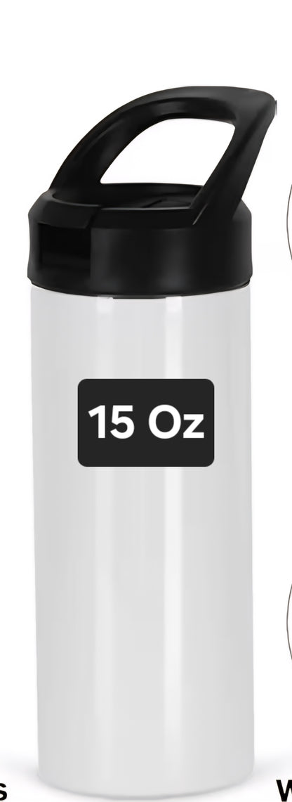 Personalized Warrior Style Water Bottle | Custom Name Insulated Bottle | Front & Back Design | Custom Gift