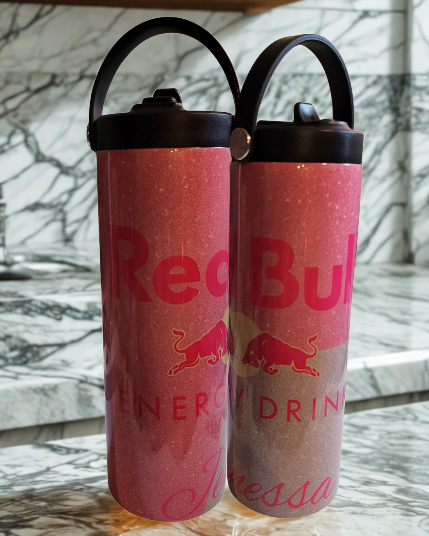 Custom Drink-Inspired Water Bottle – 20 & 22oz Stainless Steel with Flip Lid (Dr Pepper, Modelo, Red bull etc)