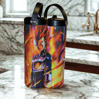 Personalized Warrior Style Water Bottle | Custom Name Insulated Bottle | Front & Back Design | Custom Gift