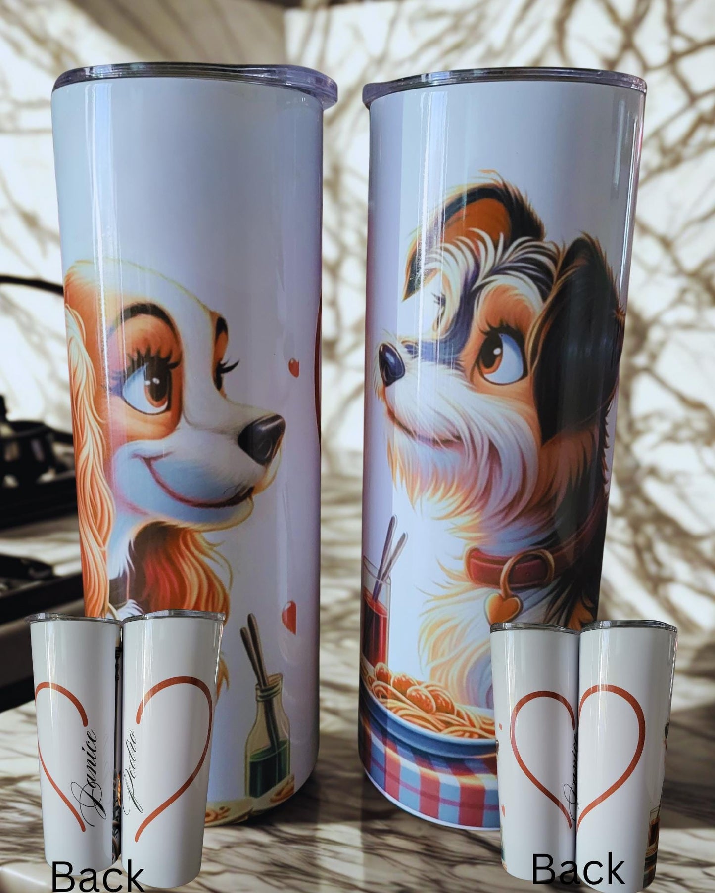 Personalized Couples 20oz Tumbler Set Inspired by all time character favorites.