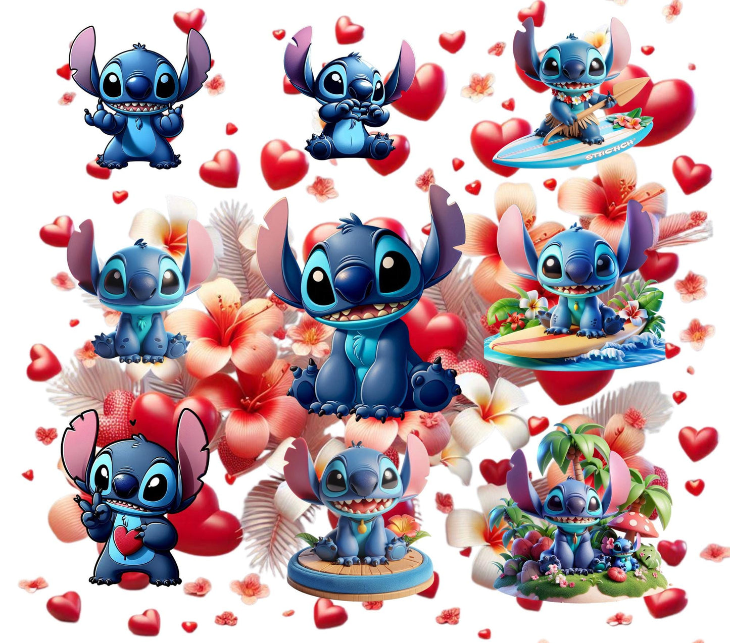 Tumbler – 20 oz Stainless Steel Cup – Heart and Flower Design