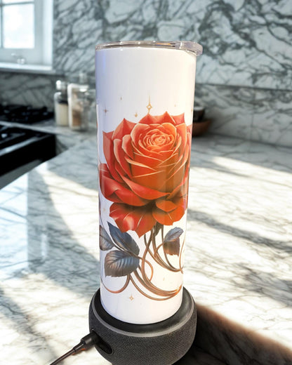 Personalized 20oz Rose Tumbler – Vacuum Insulated Stainless Steel
