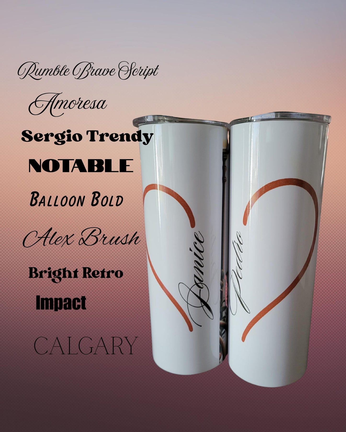 Personalized Couples 20oz Tumbler Set Inspired by all time character favorites.