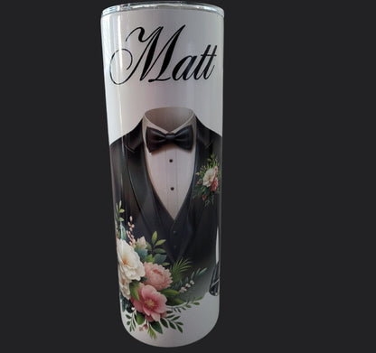 20 Oz Tumbler weddings, bachelor parties, anniversaries, or engagement gifts, personalized with names.