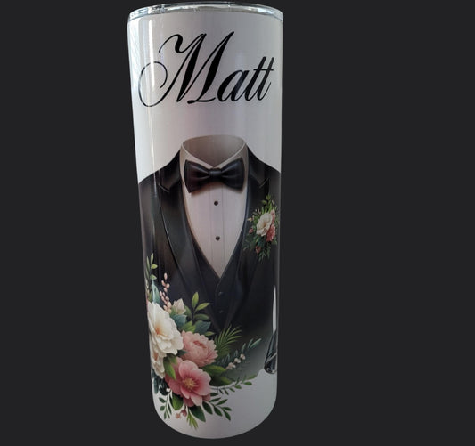 20 Oz Tumbler weddings, bachelor parties, anniversaries, or engagement gifts, personalized with names.