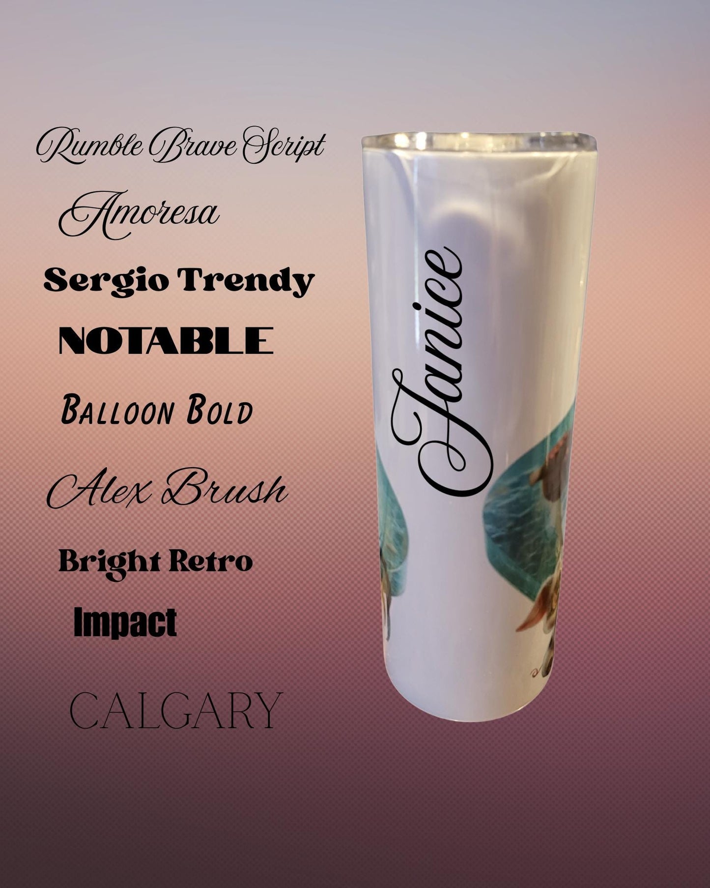 Personalized cartoon favorite character Tumbler – 20oz Stainless Steel, Vacuum Insulated