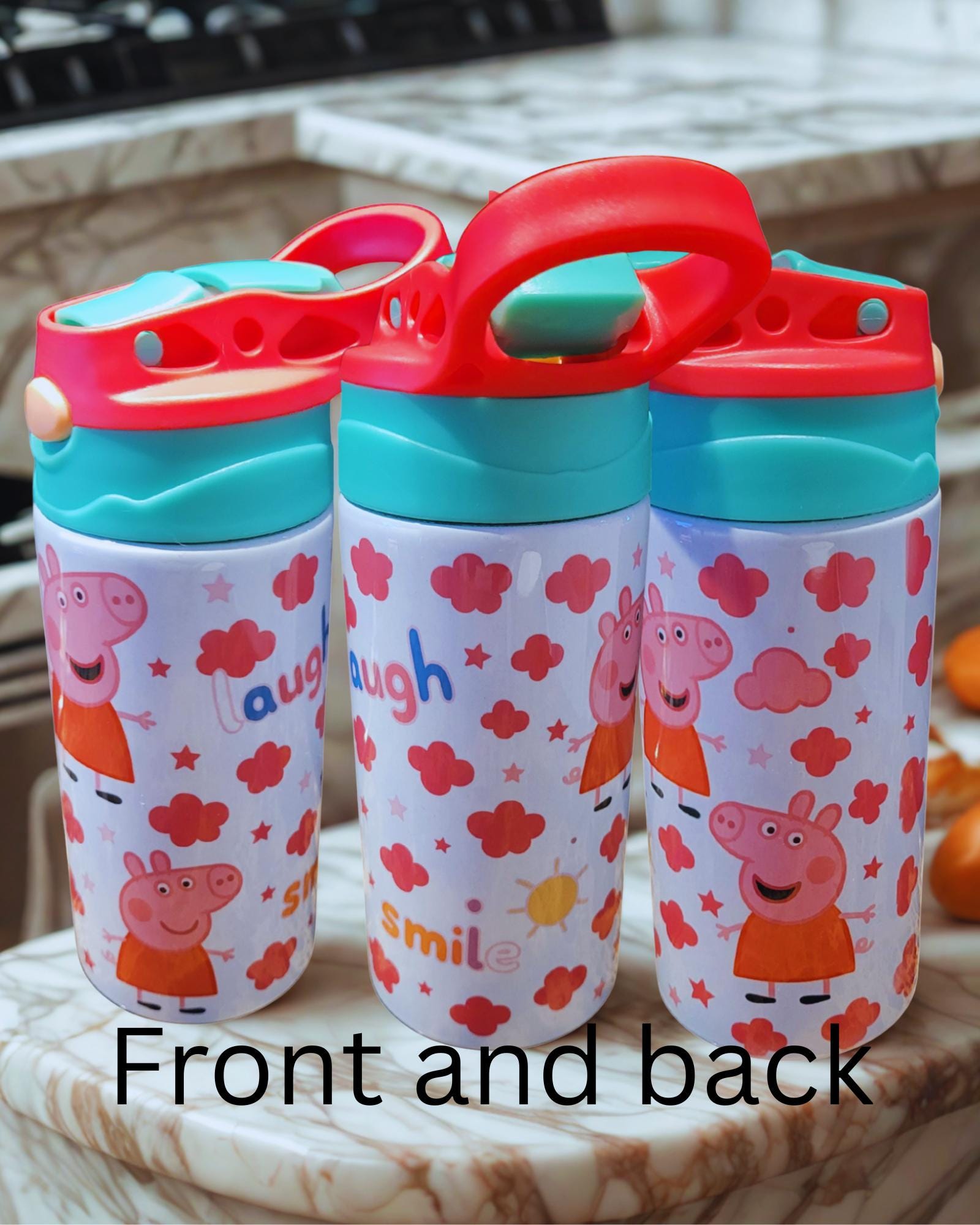 Kid favorite cartoon Sippy Cup: Leakproof 12 oz Kids Water Bottle