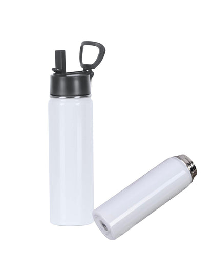 Personalized Dad and Son on white water bottle Set: Anime Design