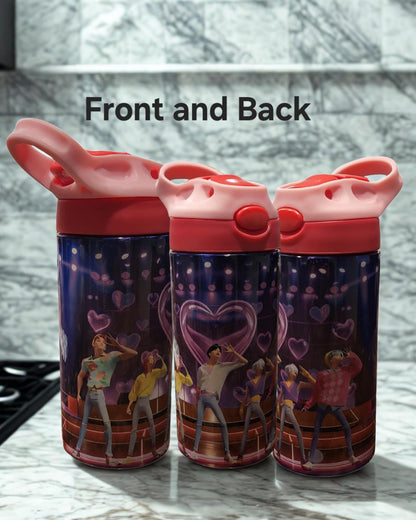 Saja Boys - K-Pop Demon Hunter Water Bottle – Leakproof Flip Top Lid – 12 oz BPA-Free Plastic