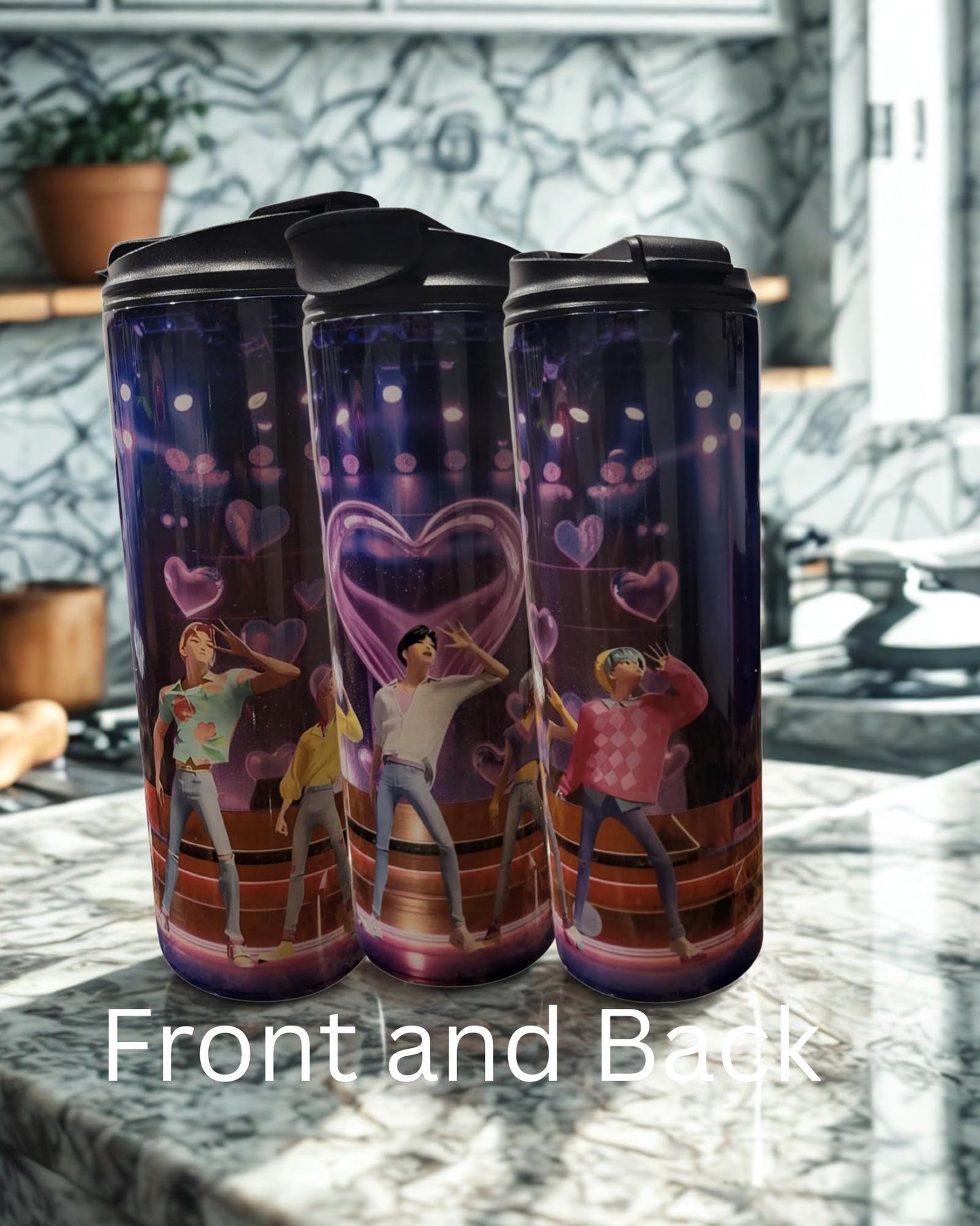 Saja Boys 20 oz Stainless Steel Tumbler – Front and Back Design