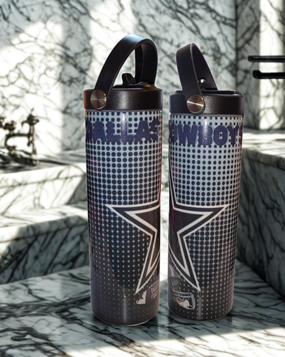 Dallas Cowboys Water Bottle 20- 22oz Stainless Steel Sports Tumbler