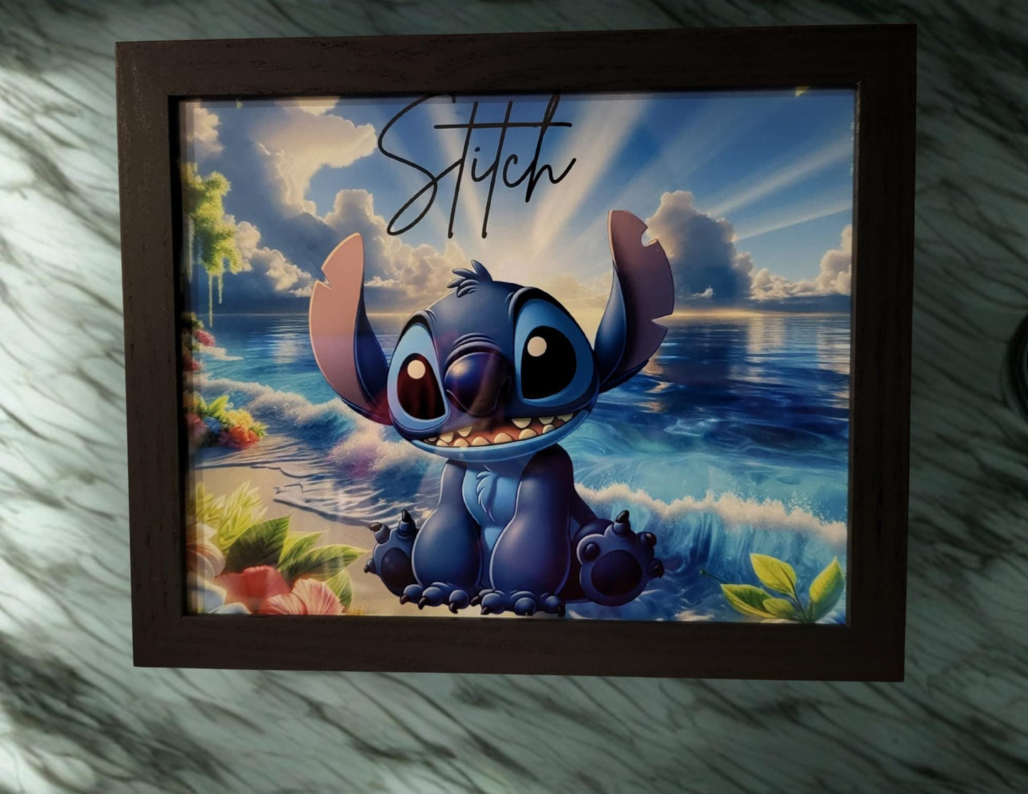 Anime Wall Arts – 8x10 Metal Print in Black Wood Frame – Vibrant Anime Concert Design