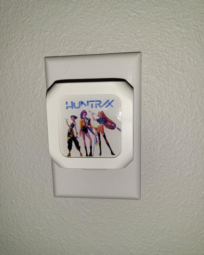 Custom Photo Night Light | Personalized Sublimation Plug-In Light with Auto On/Off Sensor | Bedroom, Kids Room, Hallway Gift Huntrix