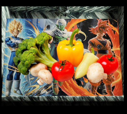 Personalized Anime Inspired Glass Cutting Board – 11x7.8 inch Tempered Glass (Sublimated)