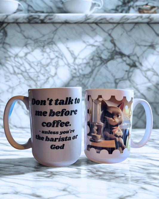 Catitude coffee Mugs: Sassy Ceramic Cup for Cat Lovers and atitude.