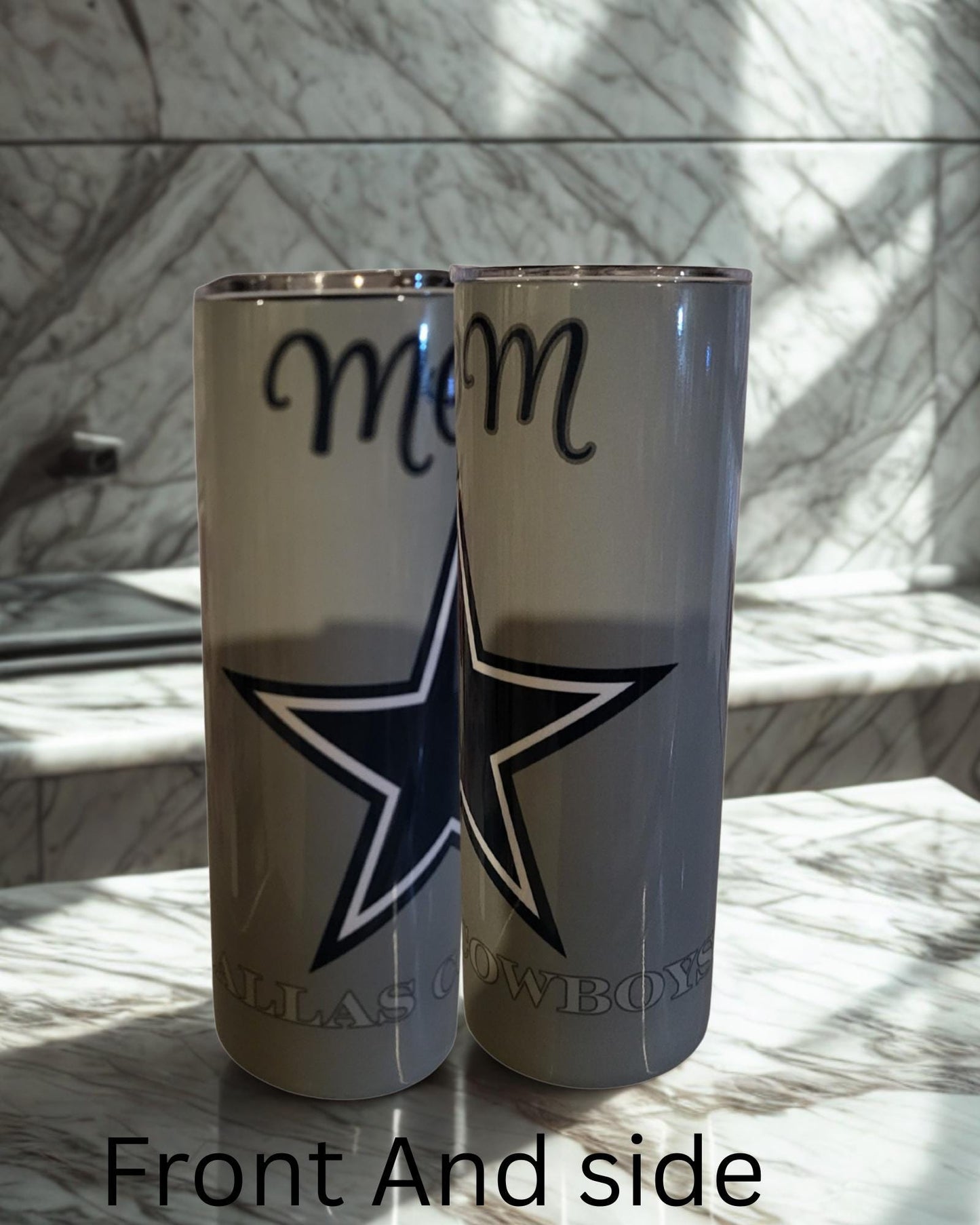 Dallas Cowboys Water Bottle 20- 22oz Stainless Steel Sports Tumbler