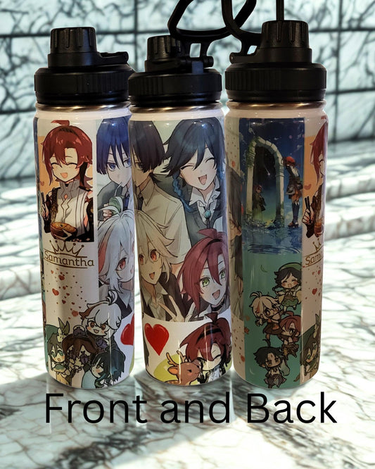 Choose your Anime inspired Water Bottle – 22oz Stainless Steel Sublimation Bottle with Lid!