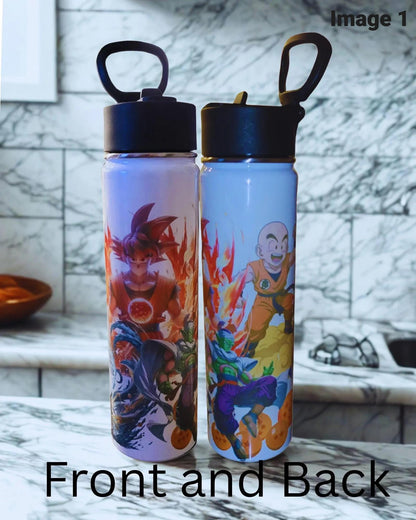 Custom Anime Water Bottle – 22 OZ Design (Front & Back)