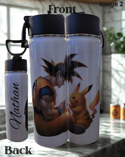 Custom Anime Water Bottle – 22 OZ Design (Front & Back)
