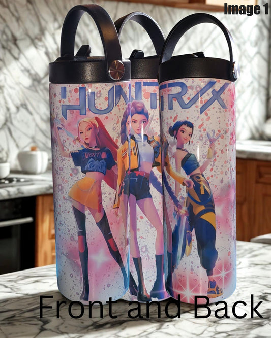 Huntrix Water Bottle – Front and Back Design 20oz or 22oz