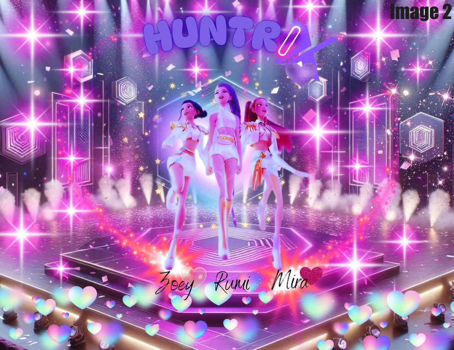 Huntrix Water Bottle – Front and Back Design 20oz or 22oz