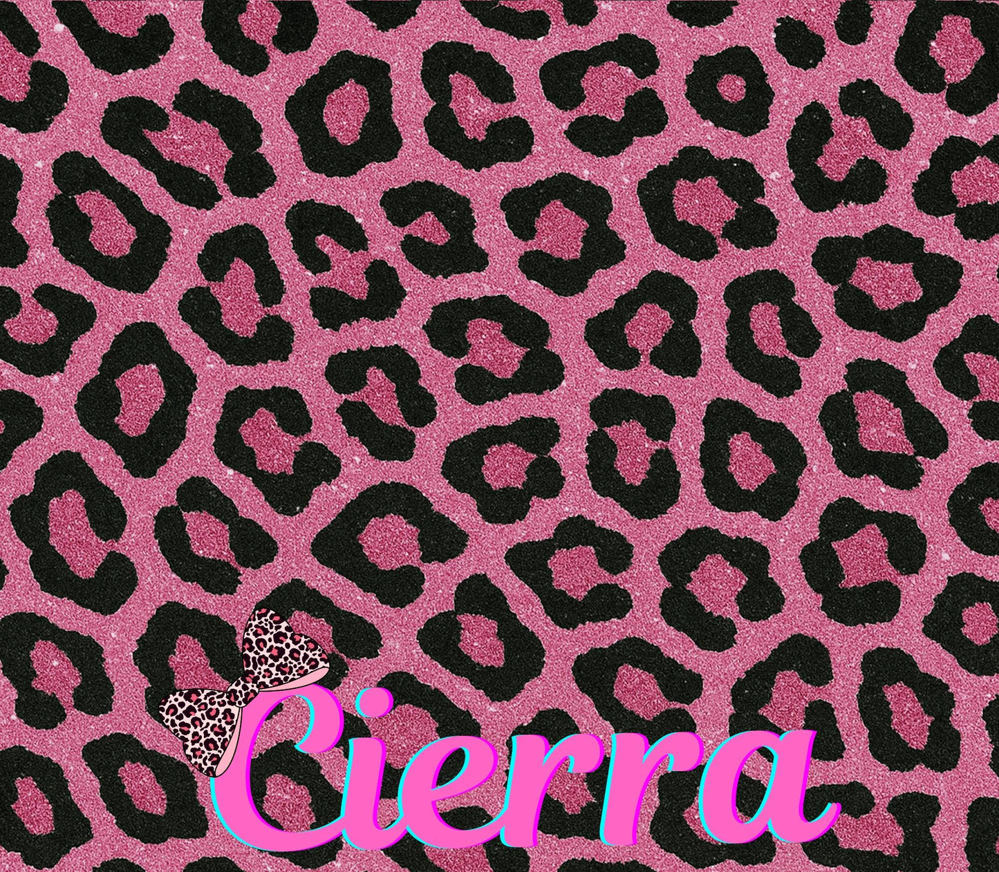 Pink Leopard Print Personalized Water Bottle – 22oz Stainless Steel with Flip Lid