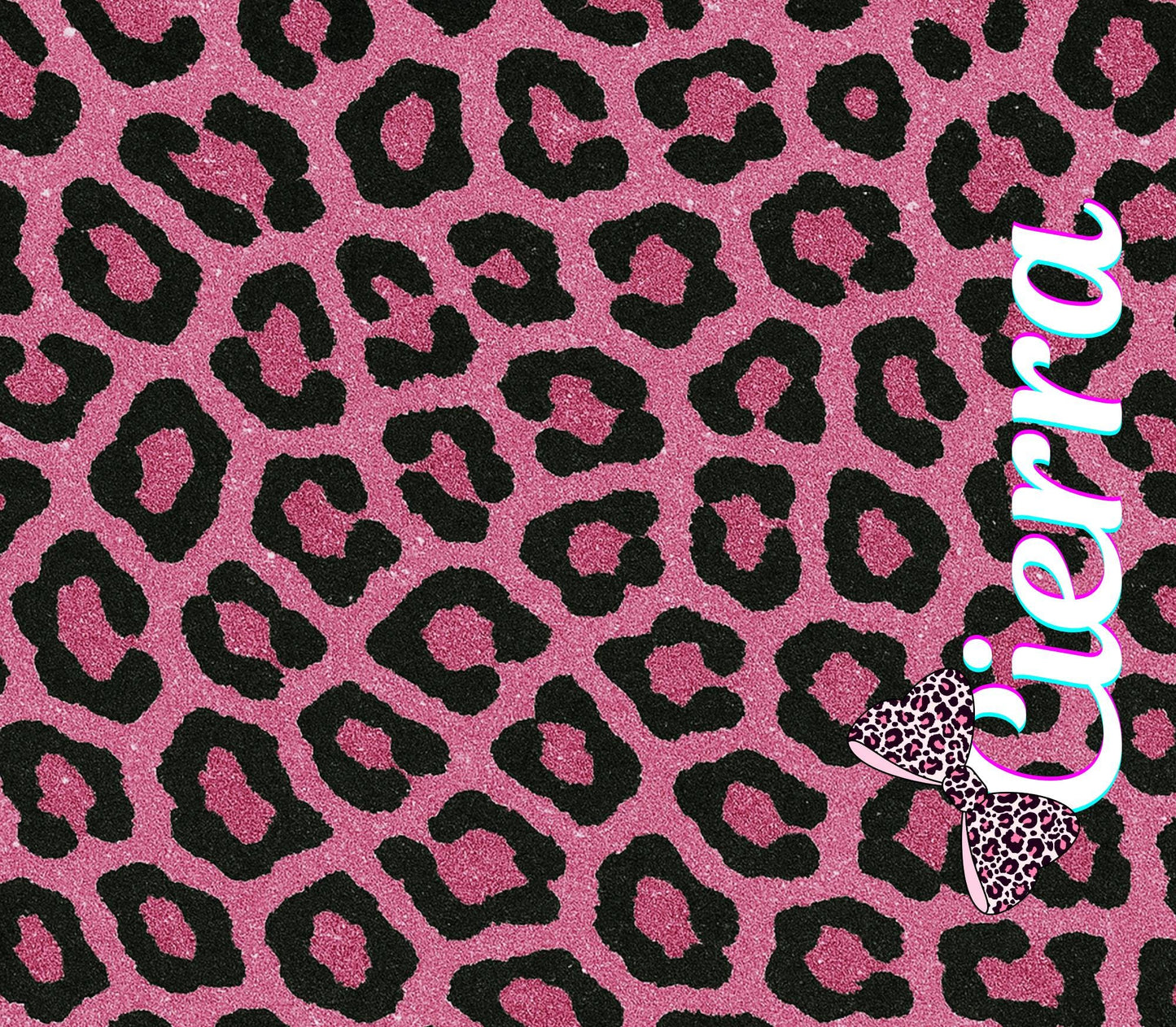 Pink Leopard Print Personalized Water Bottle – 22oz Stainless Steel with Flip Lid