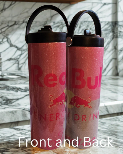Custom Drink-Inspired Water Bottle – 20 & 22oz Stainless Steel with Flip Lid (Dr Pepper, Modelo, Red bull etc)